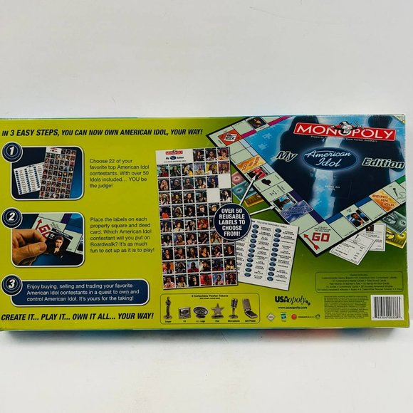 Vintage Monopoly My American Idol Edition Board Game Hasbro USAopoly Sealed - Picture 4 of 7
